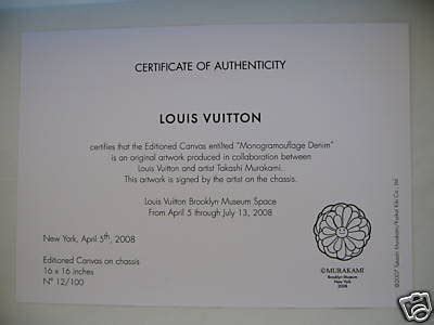 certificate of authenticity louis vuitton